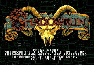 Shadowrun (Japan) screen shot title